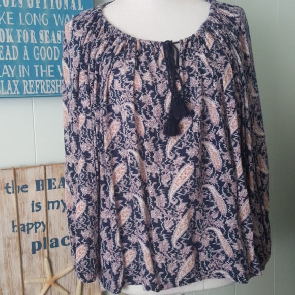Ralph Lauren Tops - Ralph Lauren Denim supply boho blouse..